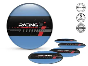 Resin Domed Stickers Tuning Radiant Flow Vector